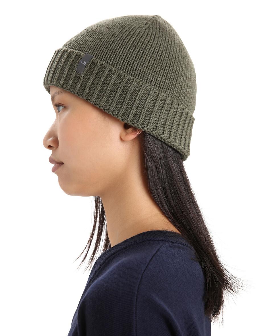 Loden Icebreaker Unisex Merino Vela Cuff Beanie Men's Hats | AU 1089LISH